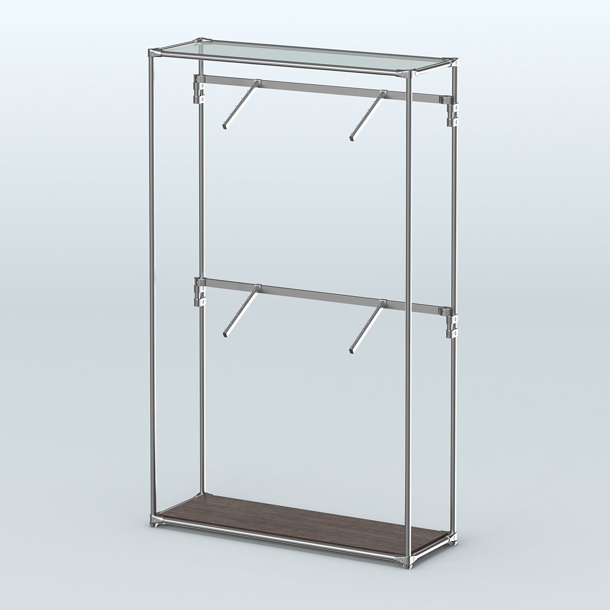 Торговая система ХРОМ без ДСП 1200 мм с поручнями №3 Дуб Венге