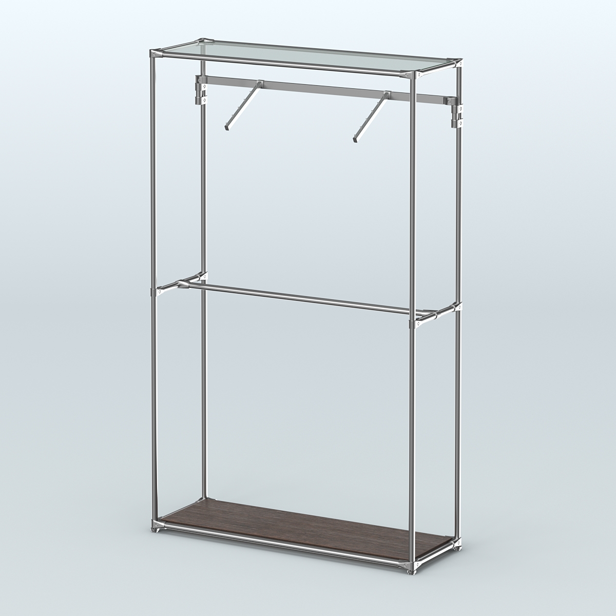 Торговая система ХРОМ без ДСП 1200 мм с поручнями №4 Дуб Венге