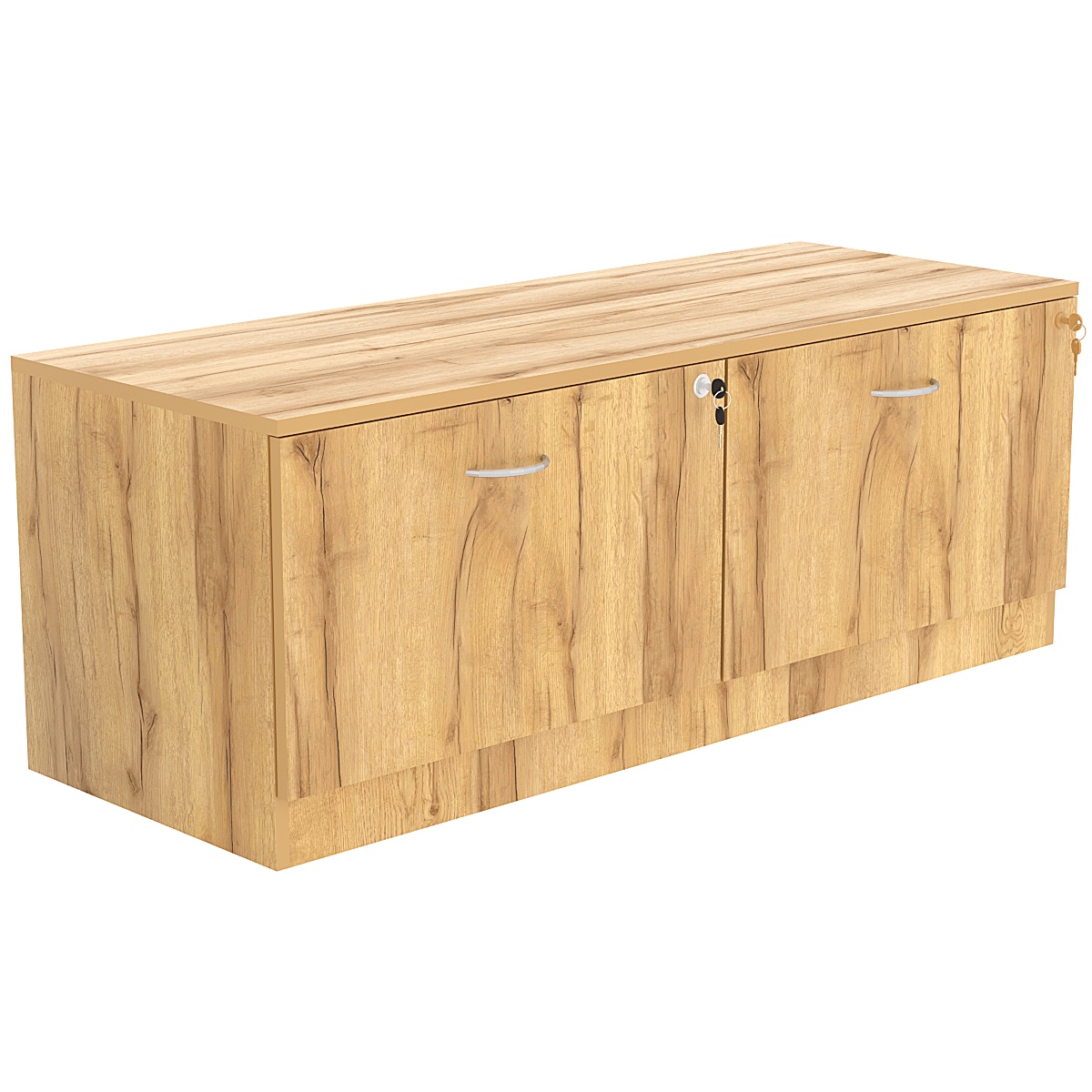 Тумба T-15 1200мм (H-450мм, с 2-мя выдвижными ящиками) Дуб Золотистый