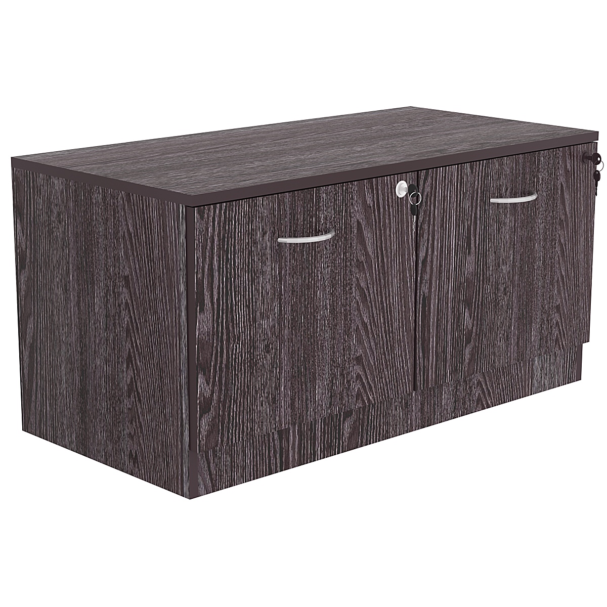 Тумба T-20 900мм (H-450мм c двумя выдвижными ящиками) Ясень Анкор темный - U31105