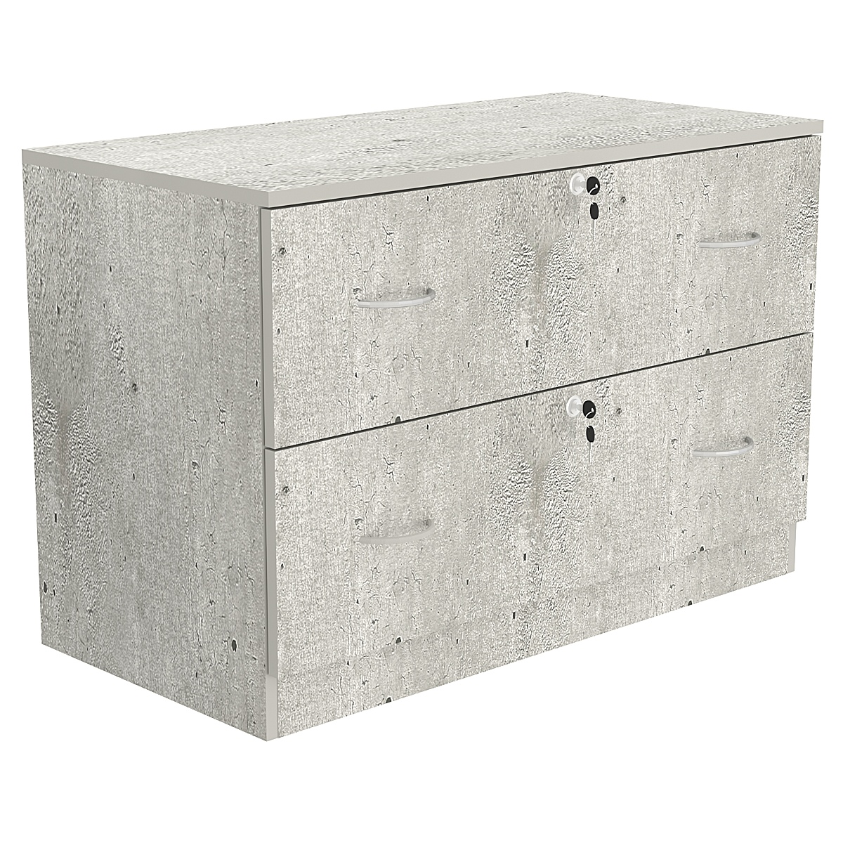 Тумба T-17 900мм (H-600мм c двумя выдвижными ящиками) Метрополитан Грей