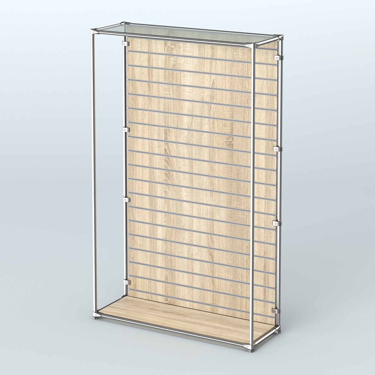 Торговая система ХРОМ (задняя стенка - Экономпанель) №1 Дуб Сонома