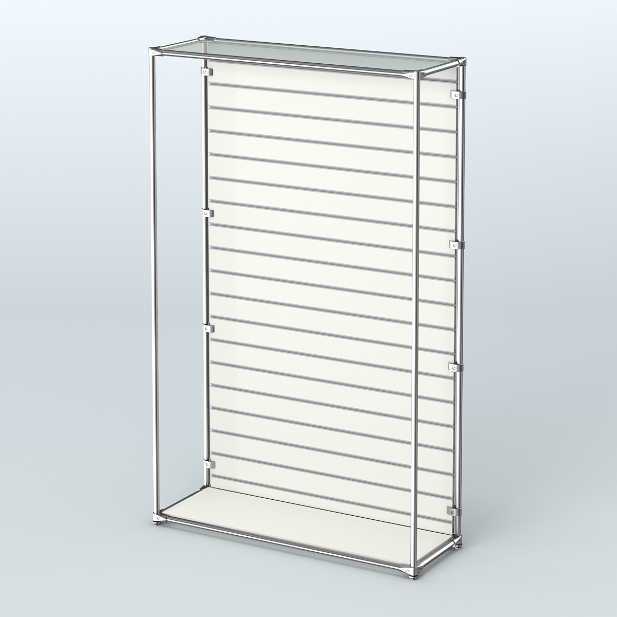 Торговая система ХРОМ (задняя стенка - Экономпанель) №1 Белый