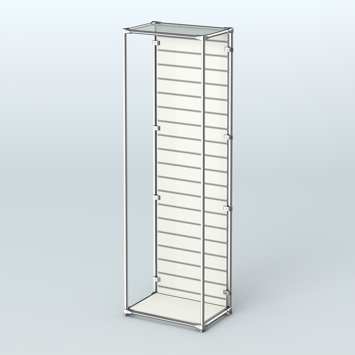 Торговая система ХРОМ (задняя стенка - Экономпанель) №2 Белый