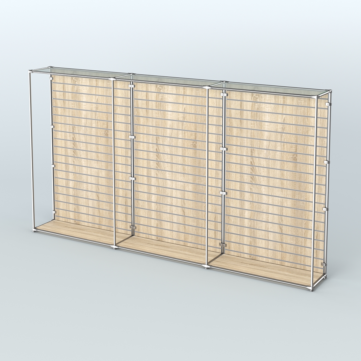 Торговая система ХРОМ (задняя стенка - Экономпанель) №3 Дуб Сонома