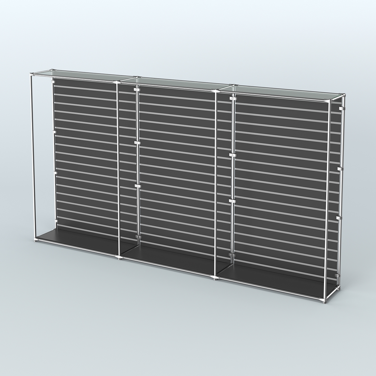 Торговая система ХРОМ (задняя стенка - Экономпанель) №3 Черный