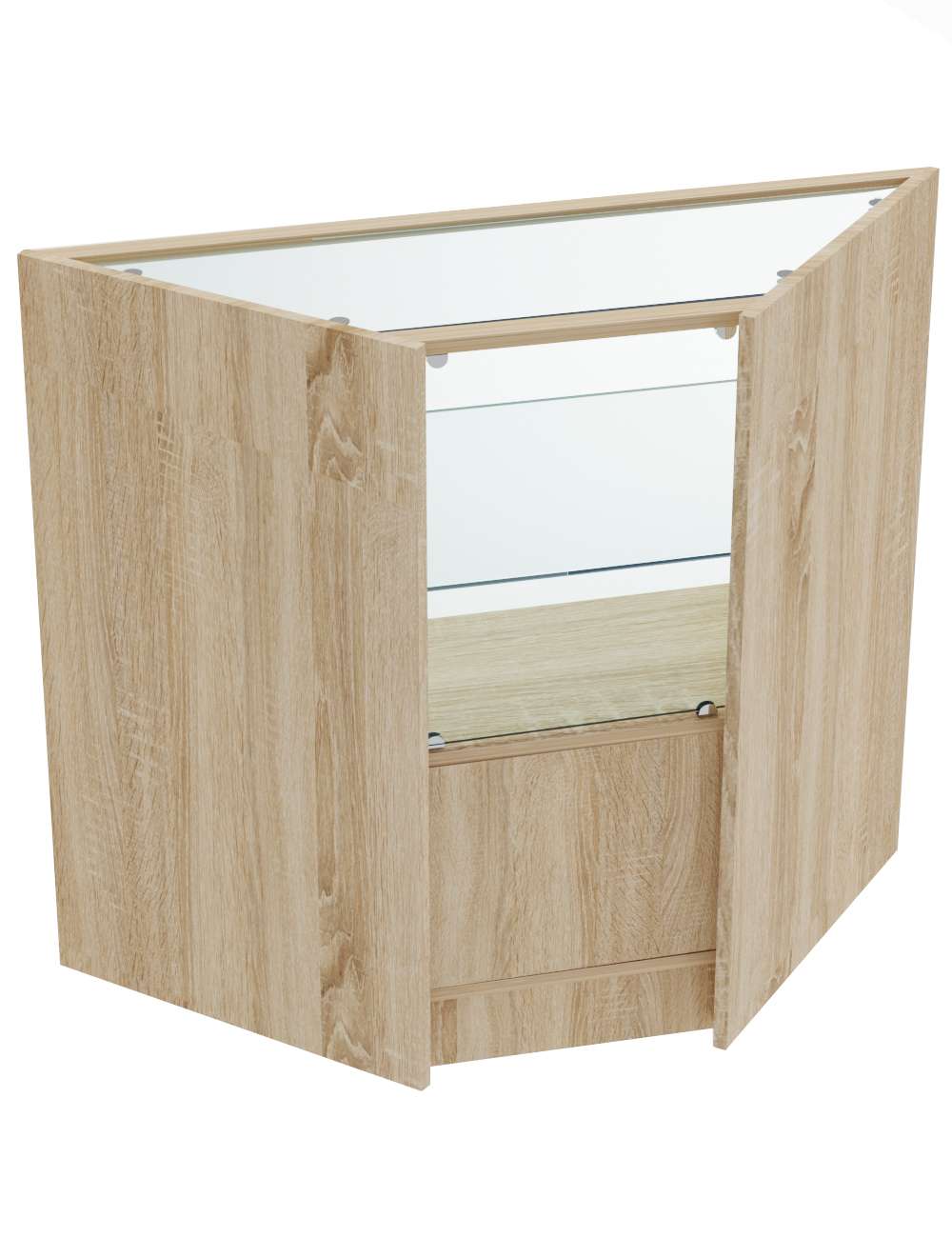 Прилавок угловой №12 (внутренний угол) Дуб сонома