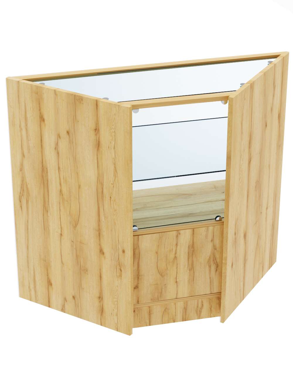 Прилавок угловой №12 (внутренний угол) Дуб Золотистый