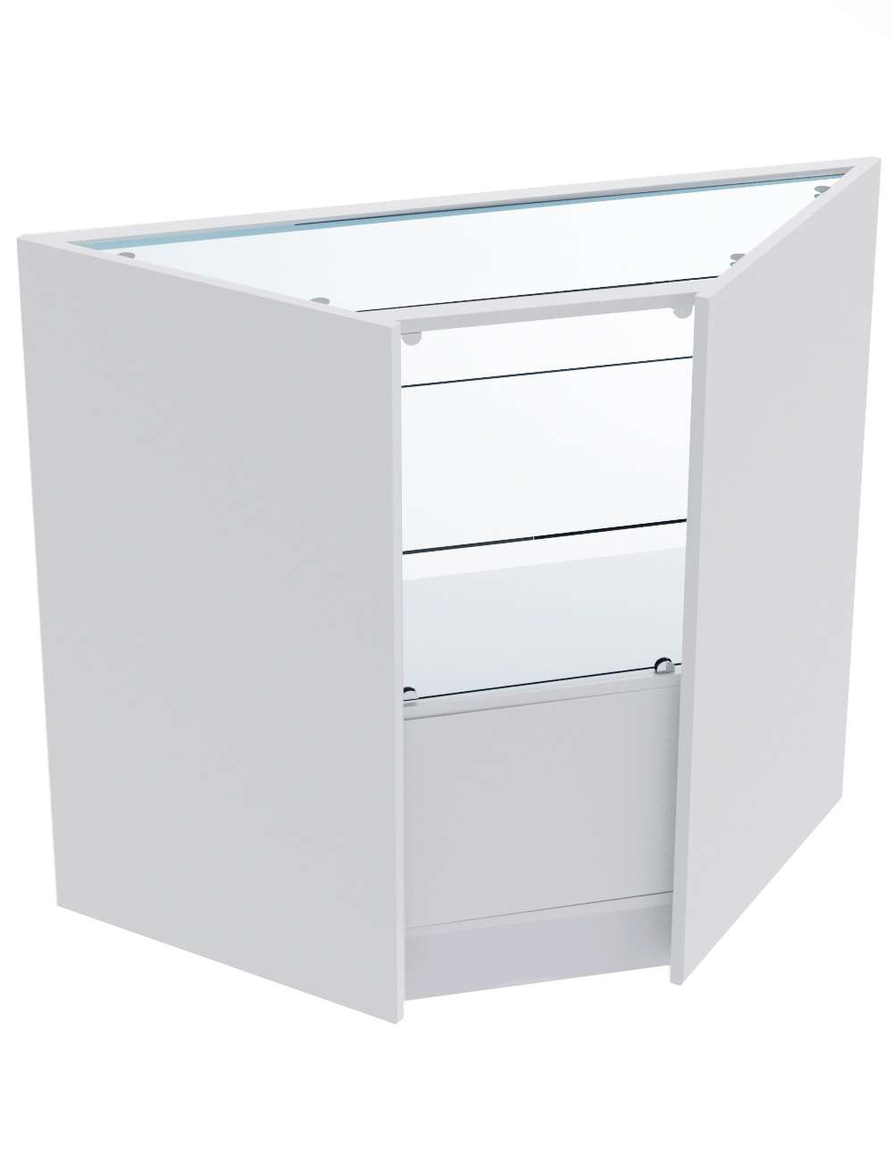 Прилавок угловой №12 (внутренний угол) Серый