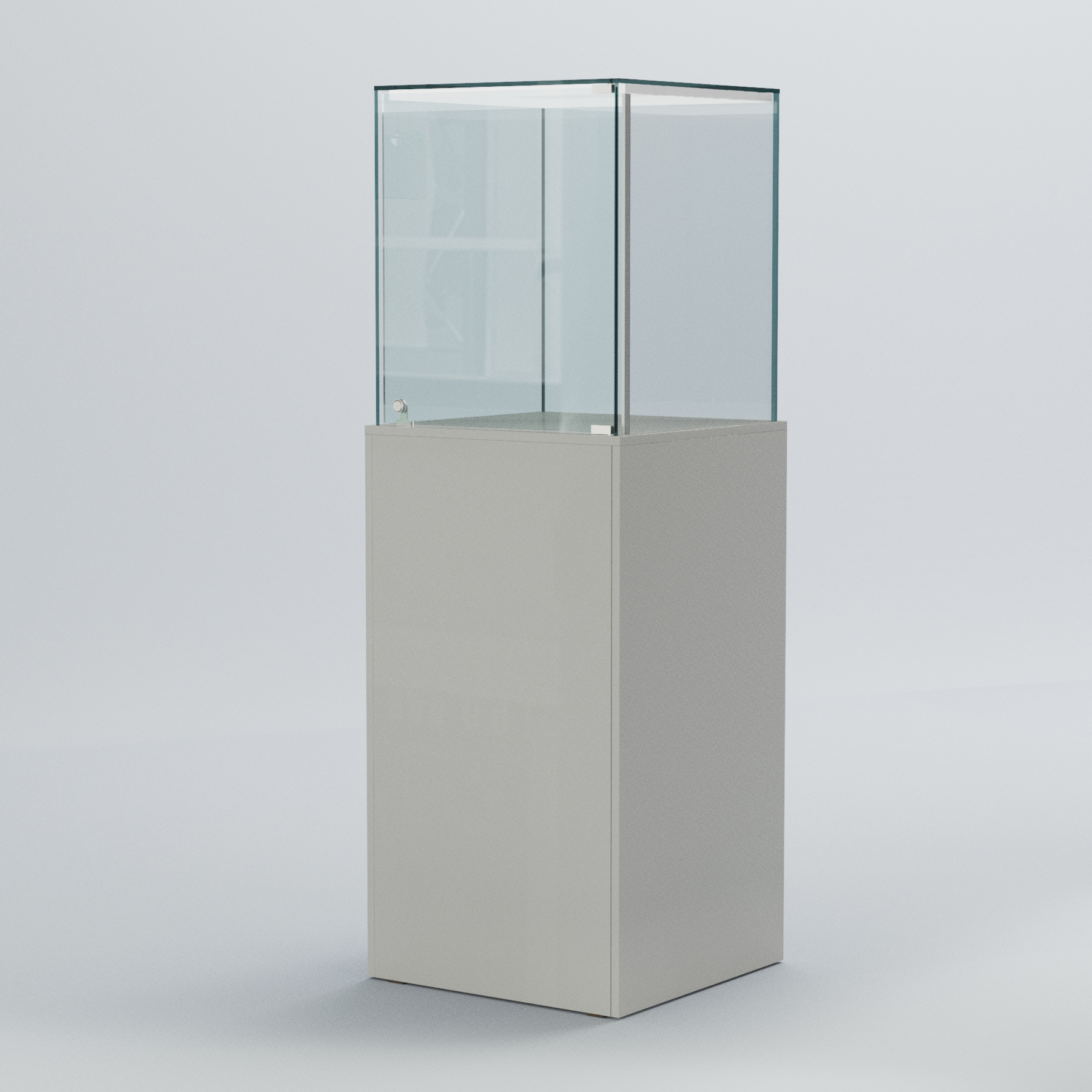 Витрина для музеев "Коллекция" №10-П с подсветкой Серый