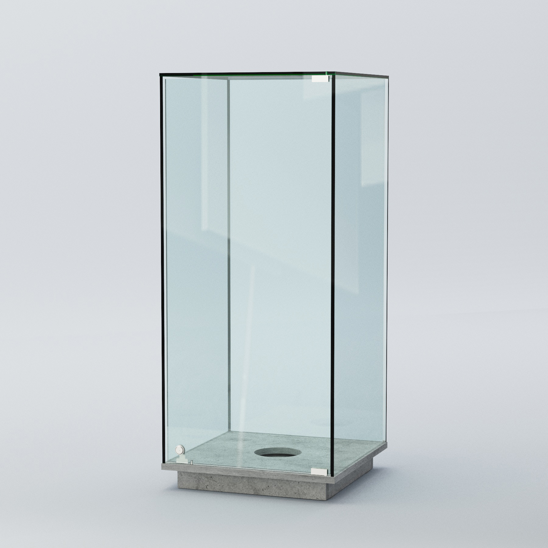 Витрина для музеев "Коллекция" №13 под вазу Бетон Чикаго светло-серый F186 ST9