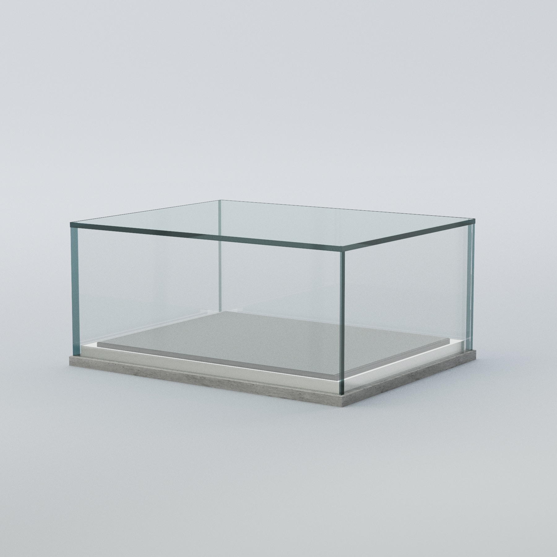 Витрина для музеев "Коллекция" №14 настольная с подсветкой Бетон Чикаго светло-серый F186 ST9