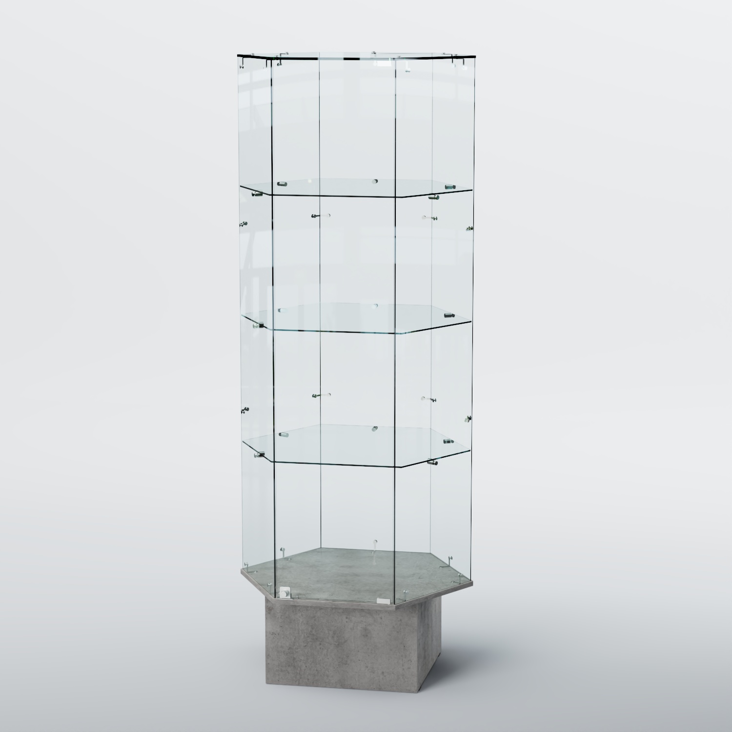 Витрина для музеев "Коллекция" №15 Бетон Чикаго светло-серый F186 ST9