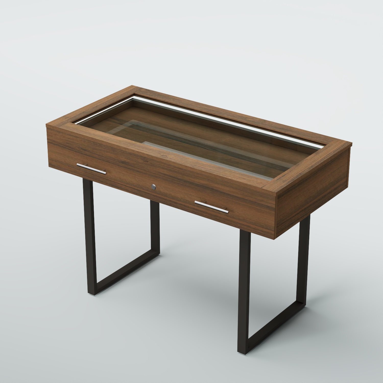 Витрина для музеев "Коллекция" №20-П с подсветкой (под нумизматику) Орех