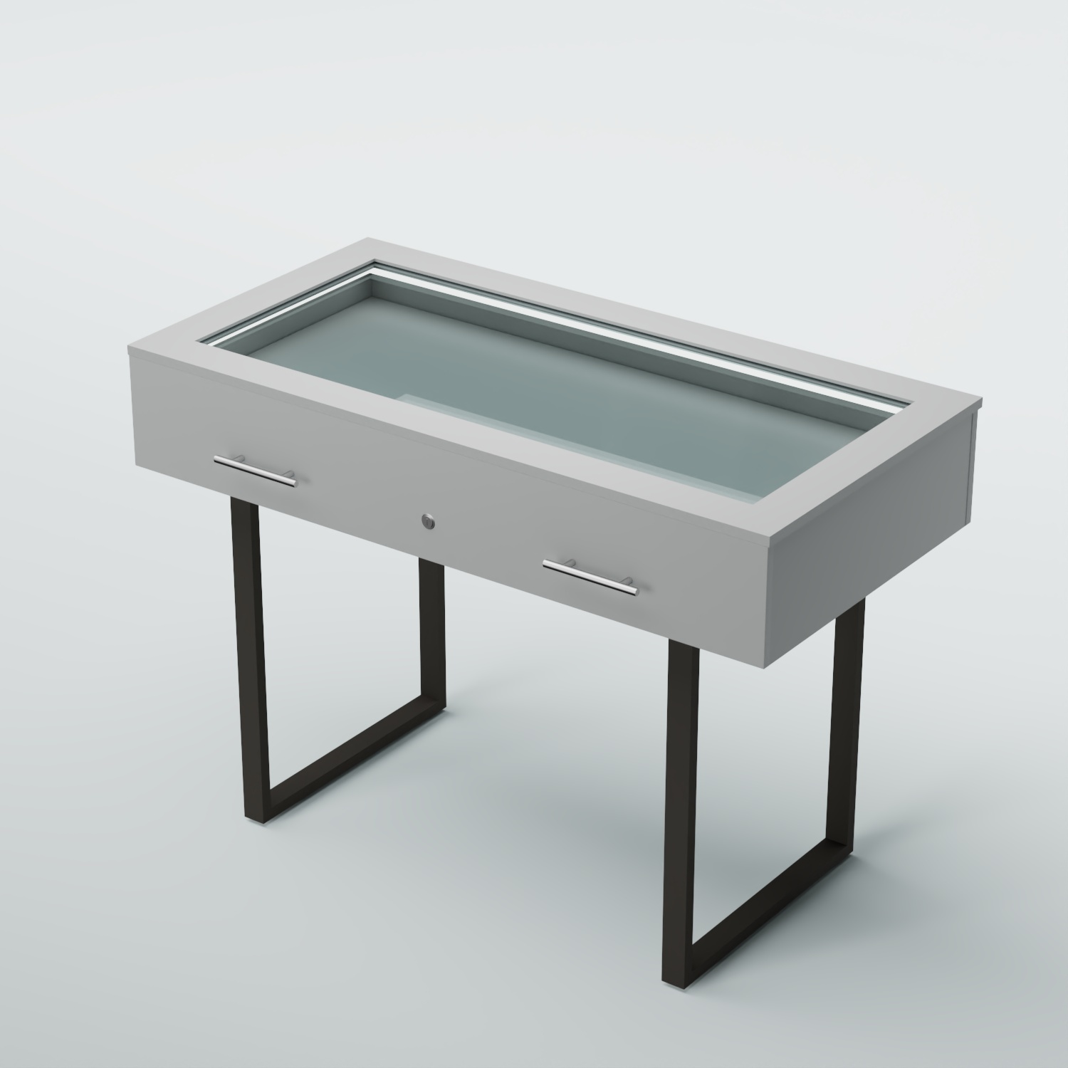 Витрина для музеев "Коллекция" №20-П с подсветкой (под нумизматику) Серый