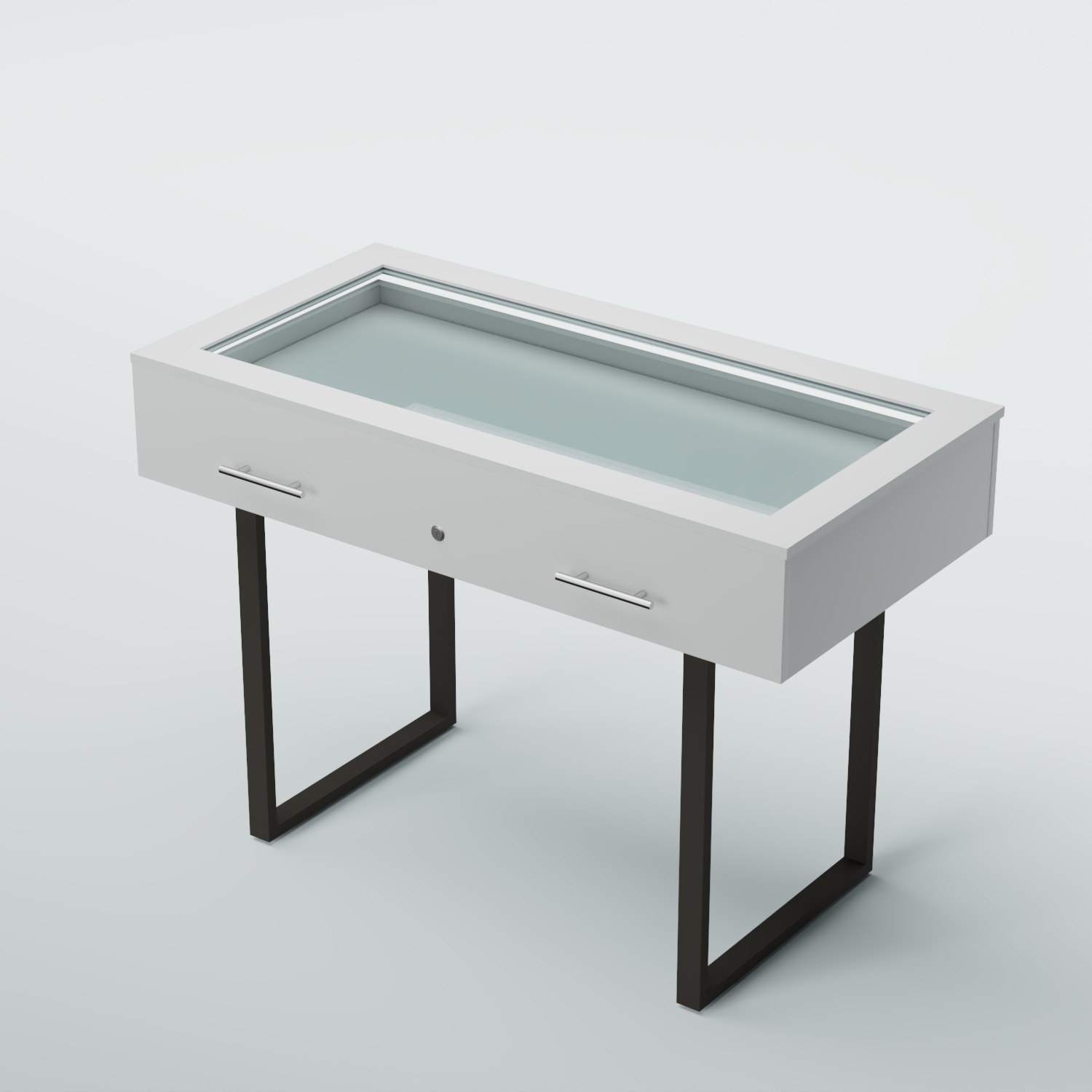 Витрина для музеев "Коллекция" №20-П с подсветкой (под нумизматику) Белый