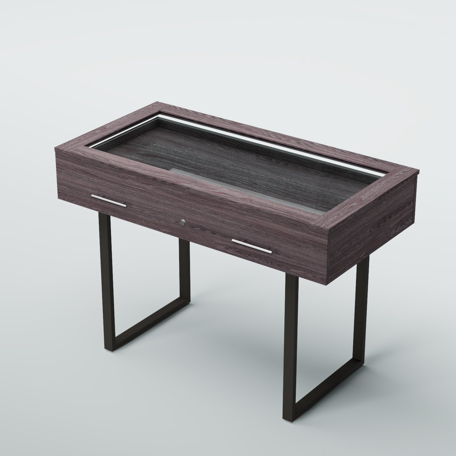 Витрина для музеев "Коллекция" №20-П с подсветкой (под нумизматику) Ясень Анкор темный