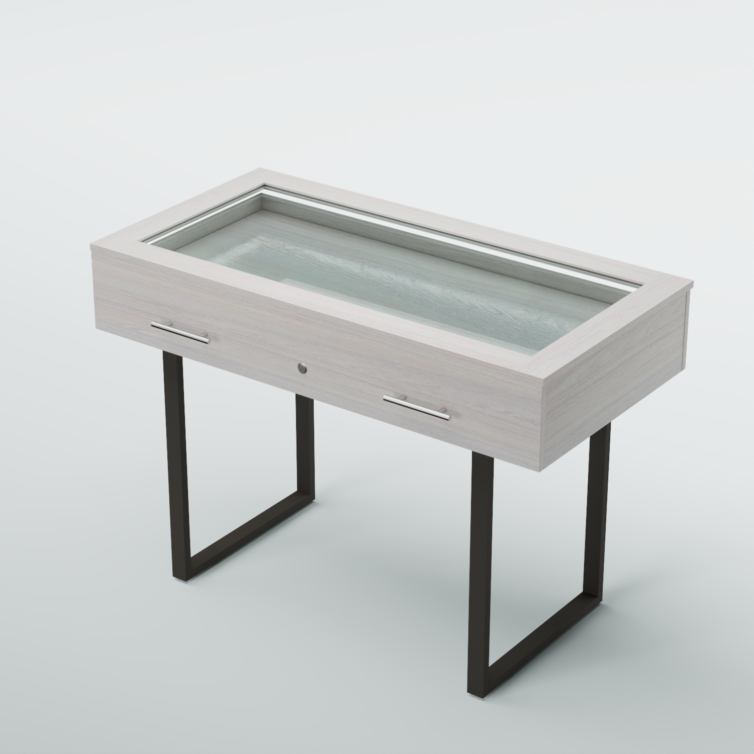 Витрина для музеев "Коллекция" №20-П с подсветкой (под нумизматику) Ясень Анкор светлый