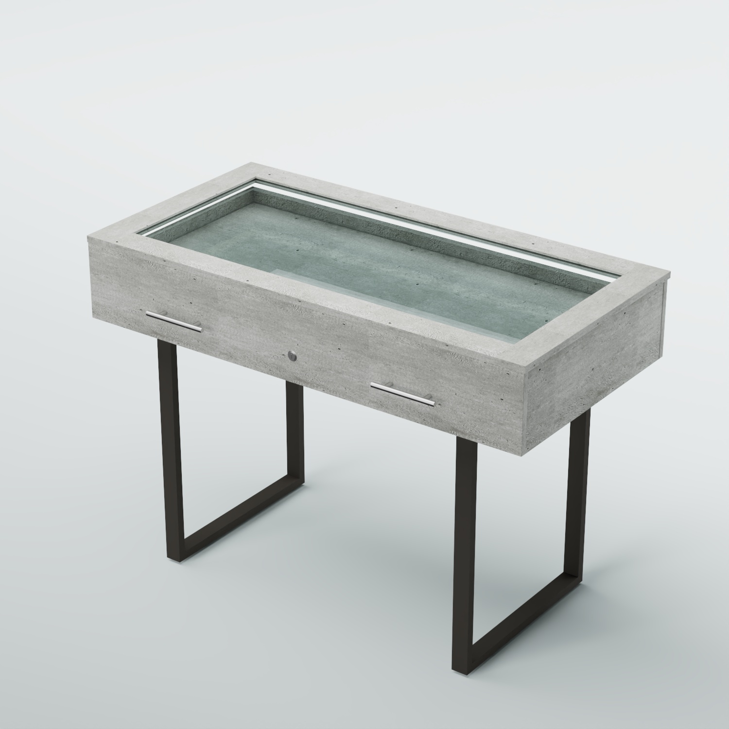 Витрина для музеев "Коллекция" №20-П с подсветкой (под нумизматику) Метрополитан Грей