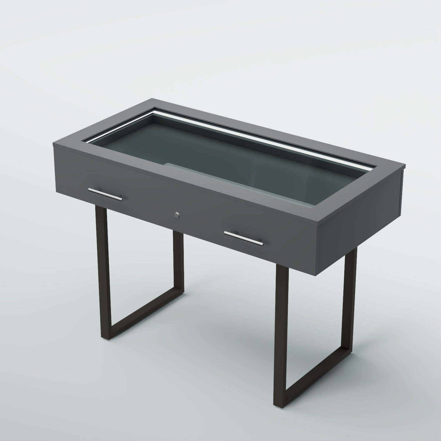 Витрина для музеев "Коллекция" №20-П с подсветкой (под нумизматику) Темно-Серый