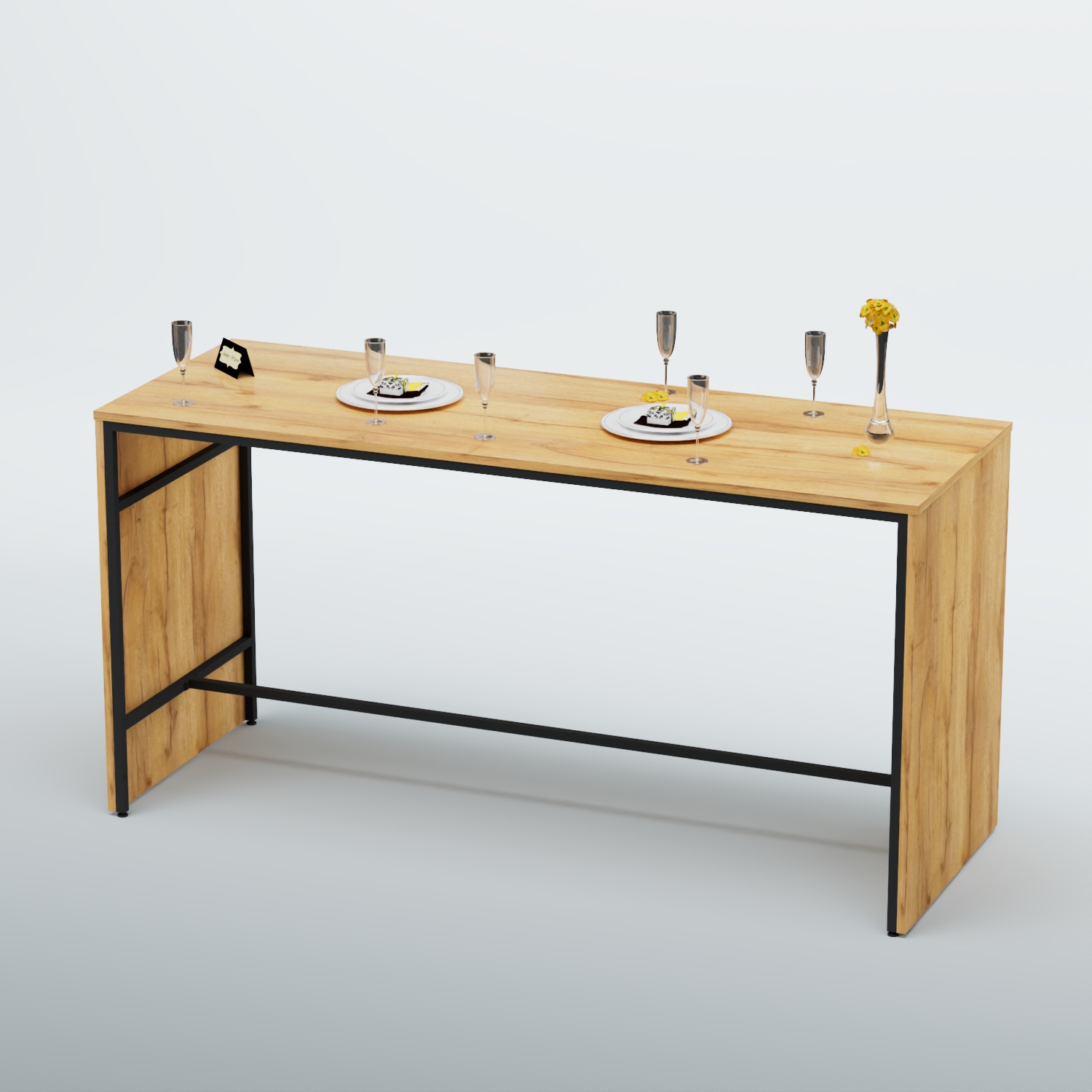 Барный стол "Кофе-брейк" №4 Дуб Золотистый