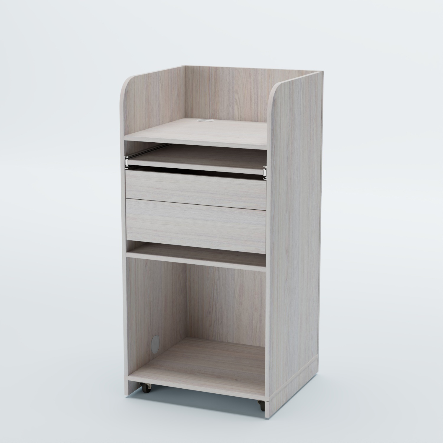 Стойка официанта "Бармен" №3 передвижная Ясень Анкор светлый