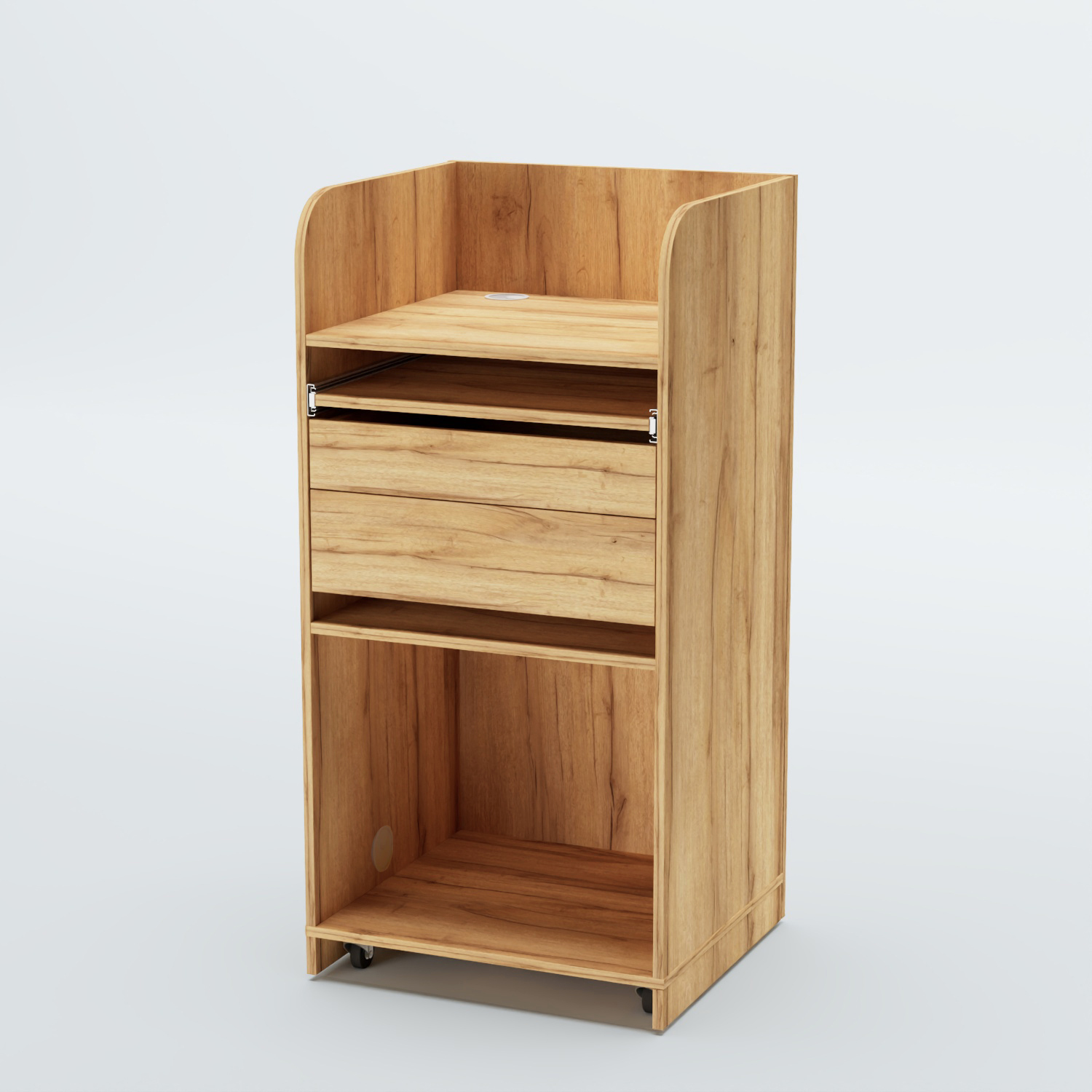 Стойка официанта "Бармен" №3 передвижная Дуб Золотистый