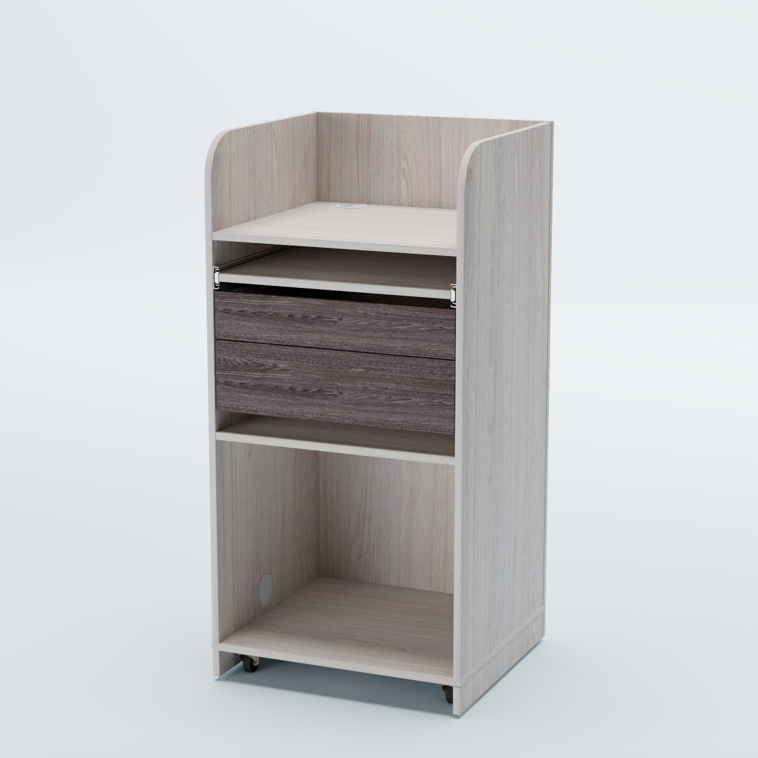 Стойка официанта "Бармен" №3 передвижная Ясень Анкор светлый + Ясень Анкор темный