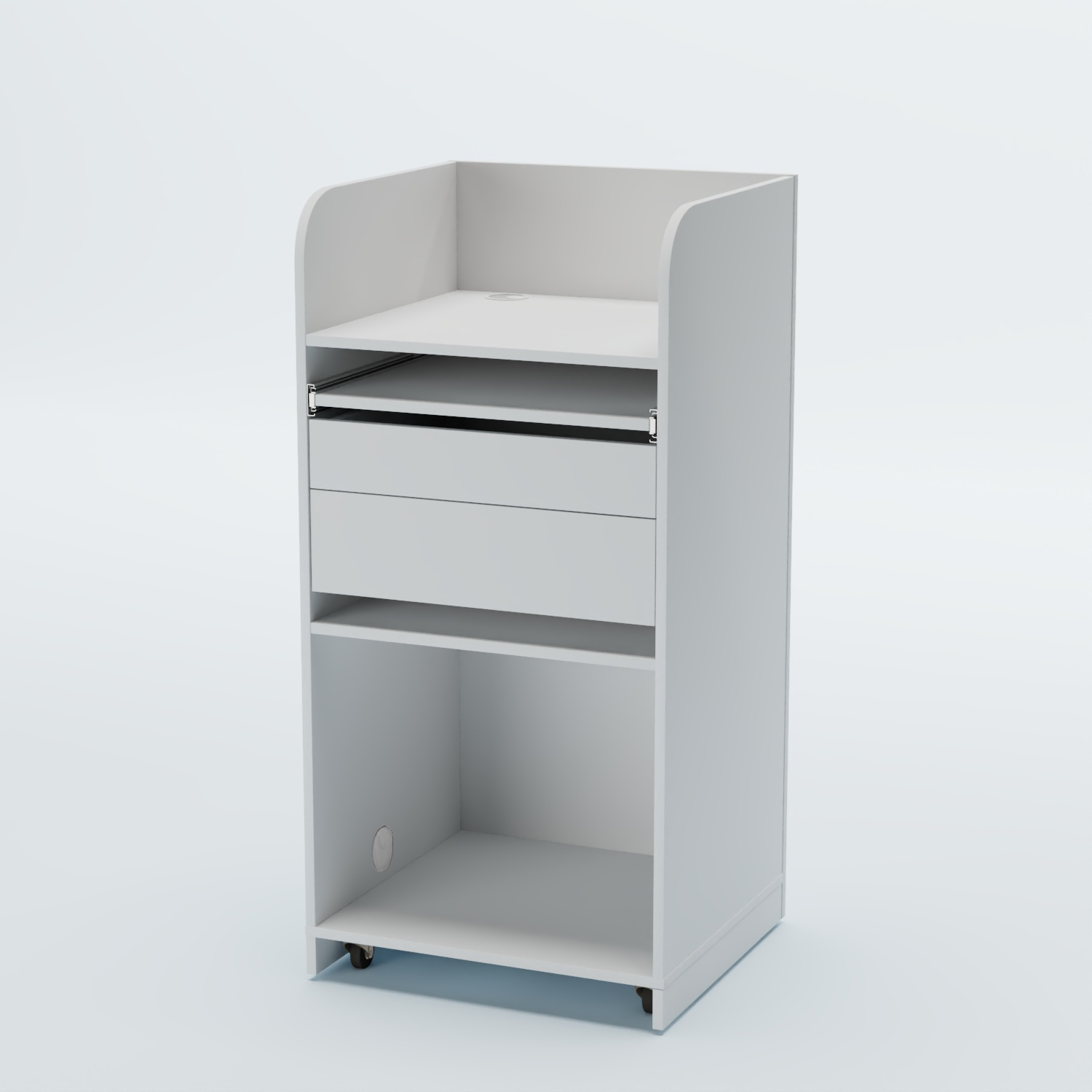 Стойка официанта "Бармен" №3 передвижная Белый