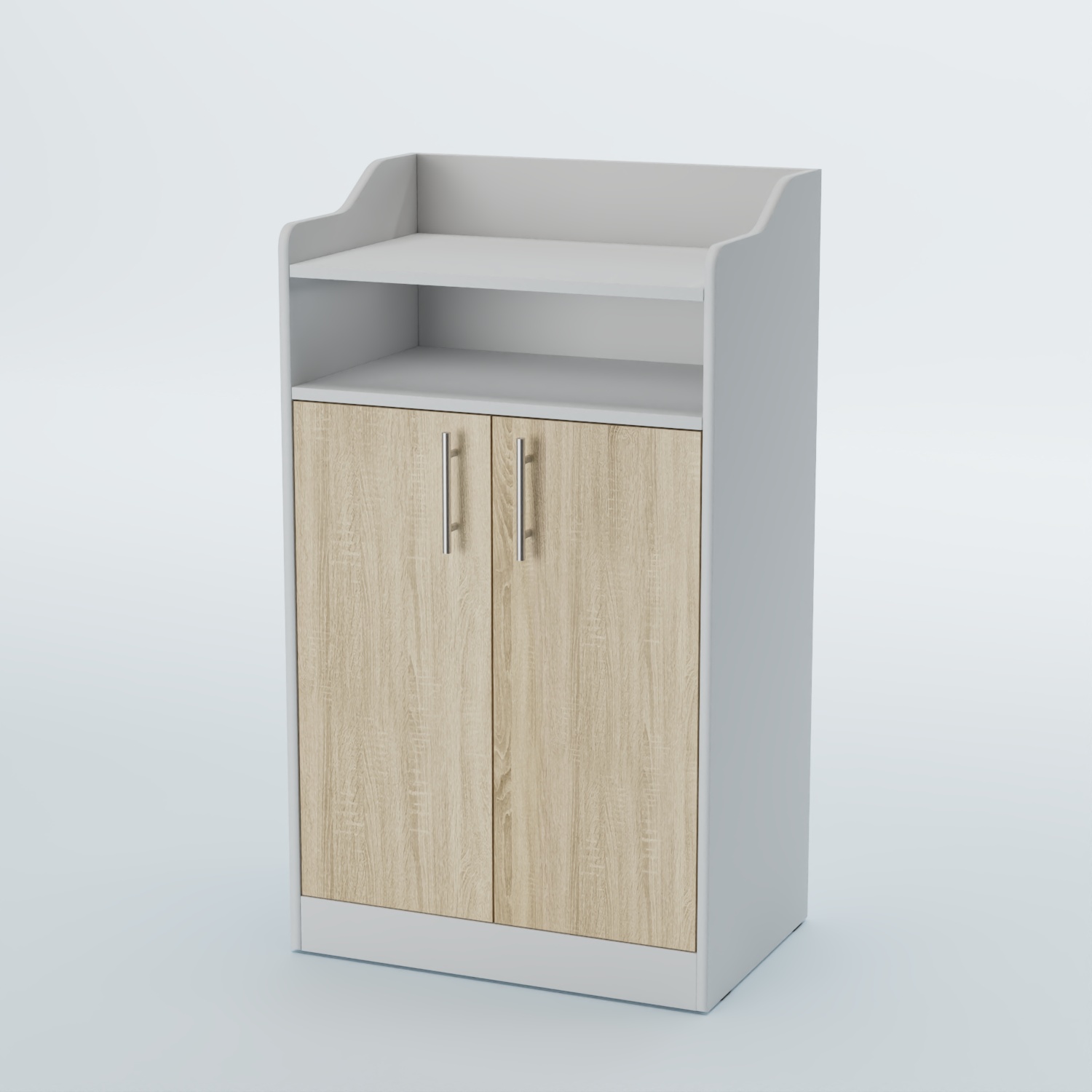 Стойка официанта "Бармен" №4 Белый + Дуб Сонома