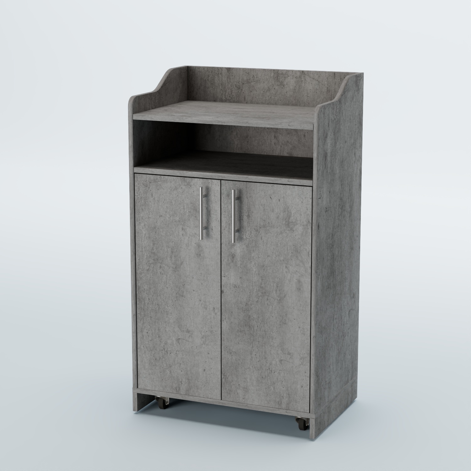 Стойка официанта "Бармен" №4-П передвижная Бетон Чикаго светло-серый F186 ST9