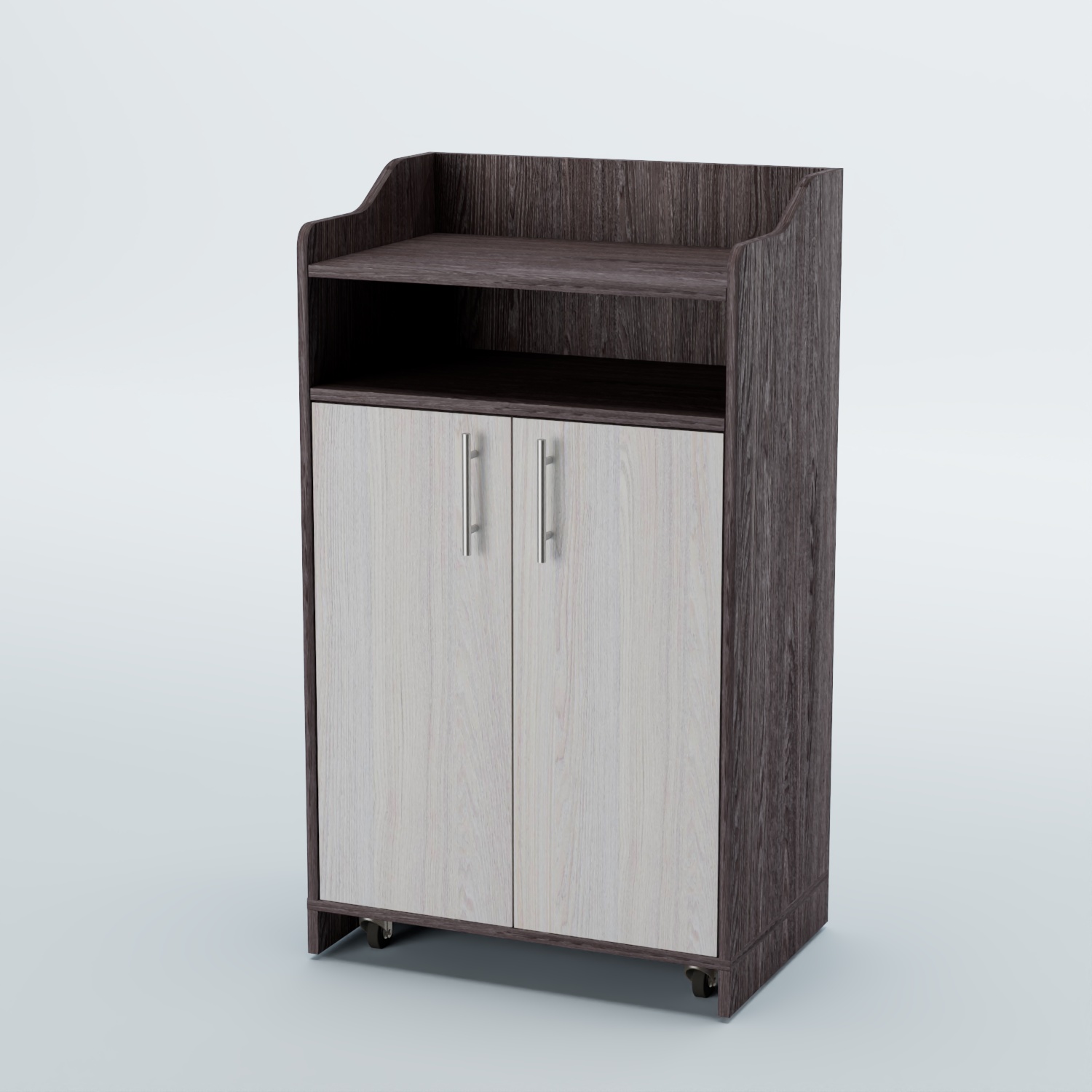 Стойка официанта "Бармен" №4-П передвижная Ясень Анкор темный + Ясень Анкор светлый