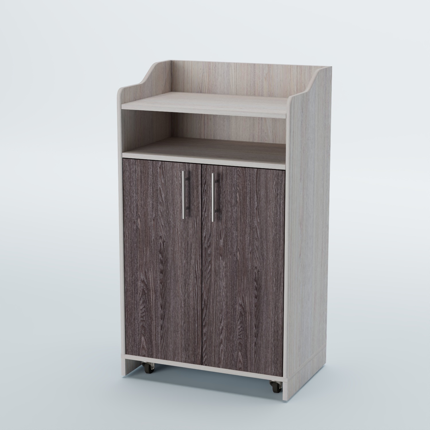 Стойка официанта "Бармен" №4-П передвижная Ясень Анкор светлый + Ясень Анкор темный