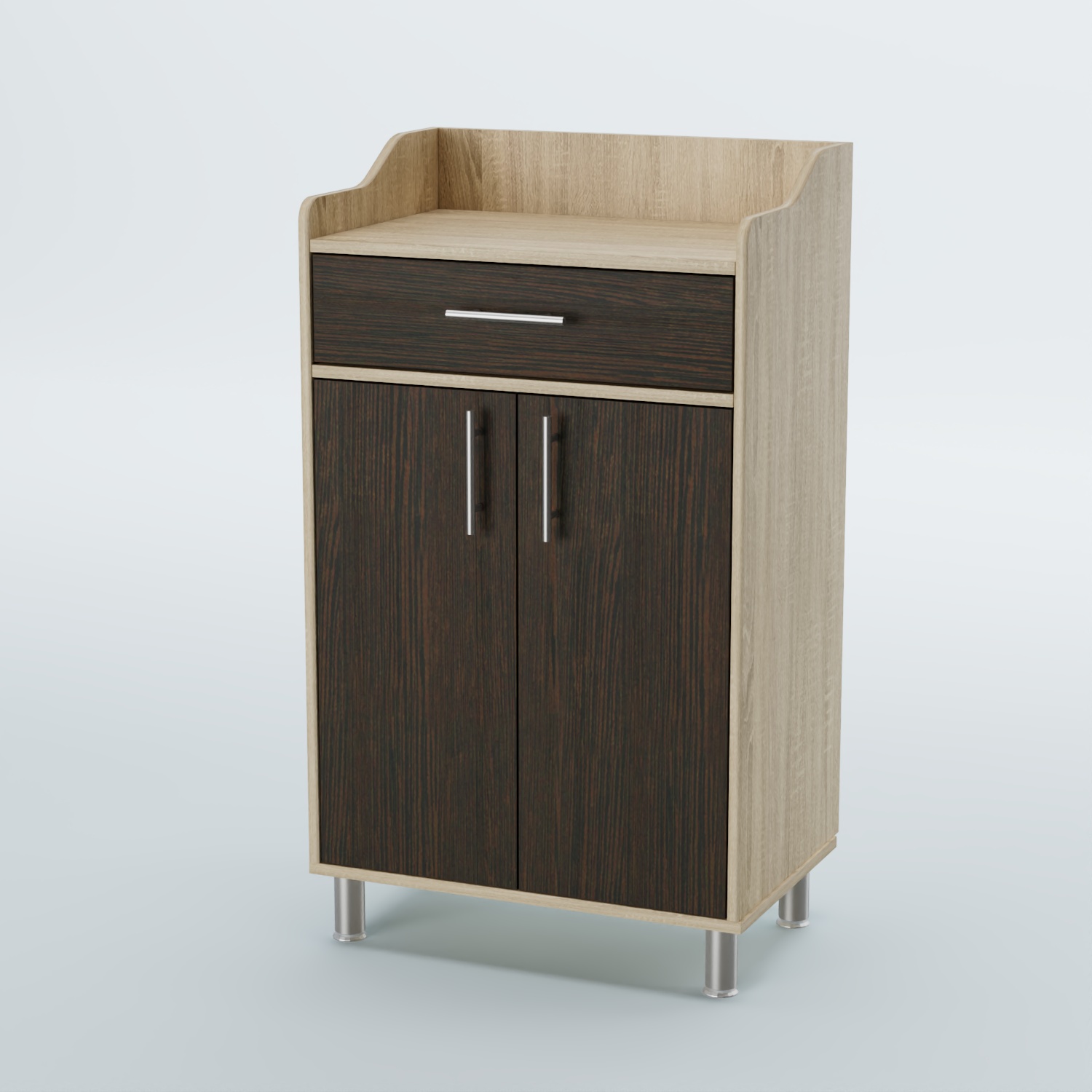 Стойка официанта "Бармен" №5-Н на ножках Дуб Сонома + Дуб Венге