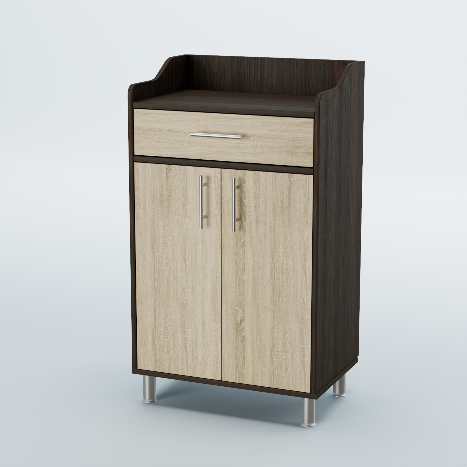 Стойка официанта "Бармен" №5-Н на ножках Дуб Венге + Дуб Сонома