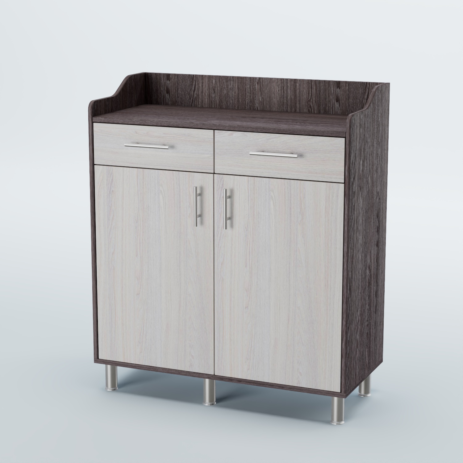 Стойка официанта "Бармен" №6-Н на ножках Ясень Анкор темный + Ясень Анкор светлый