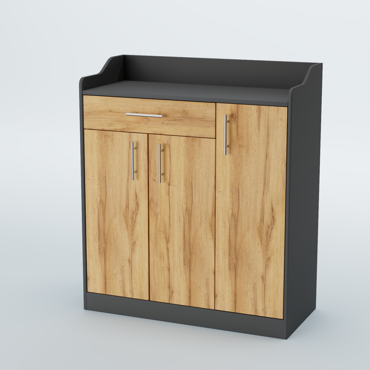 Стойка официанта "Бармен" №7 Темно-Серый  + Дуб Золотистый