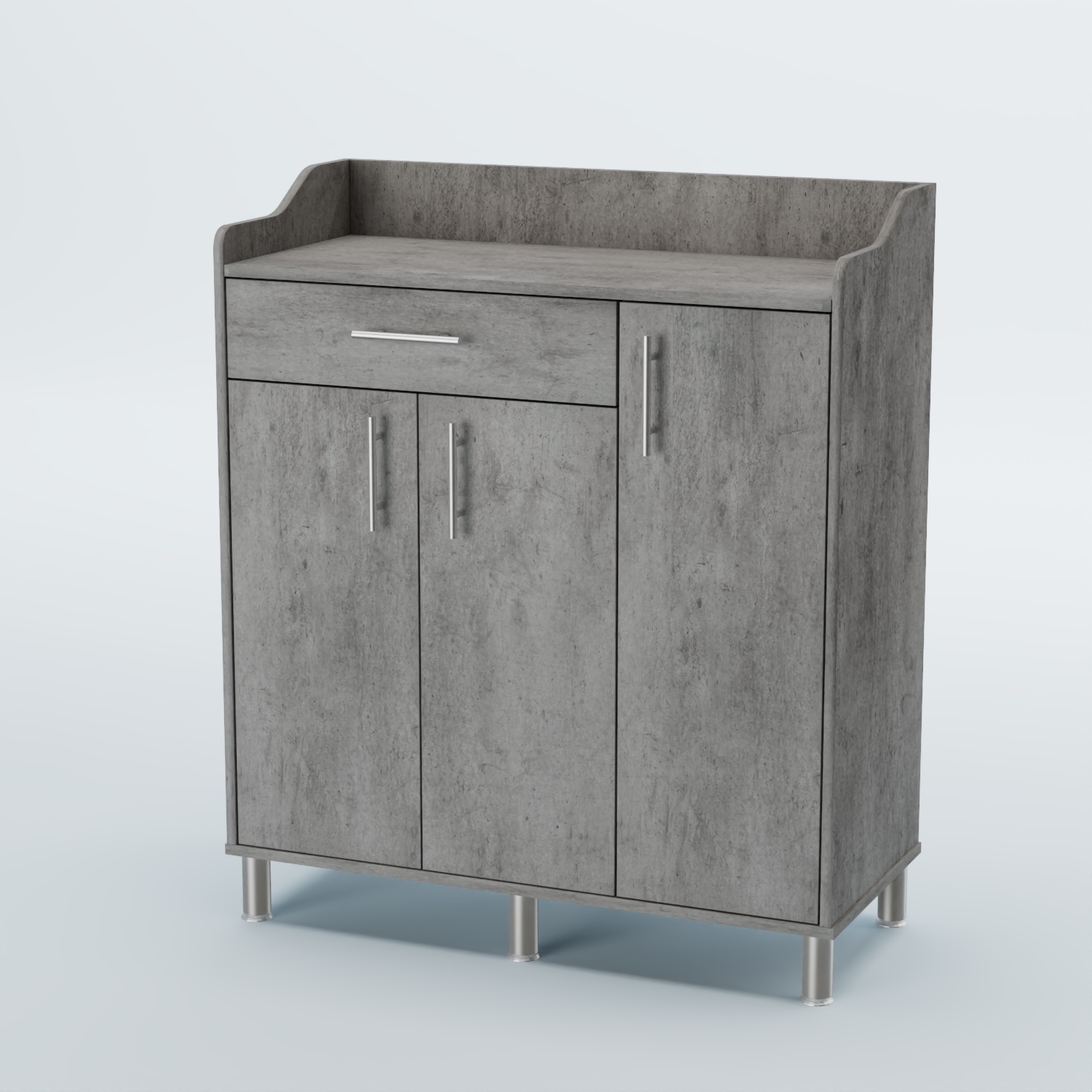 Стойка официанта "Бармен" №7-Н на ножках Бетон Чикаго светло-серый F186 ST9