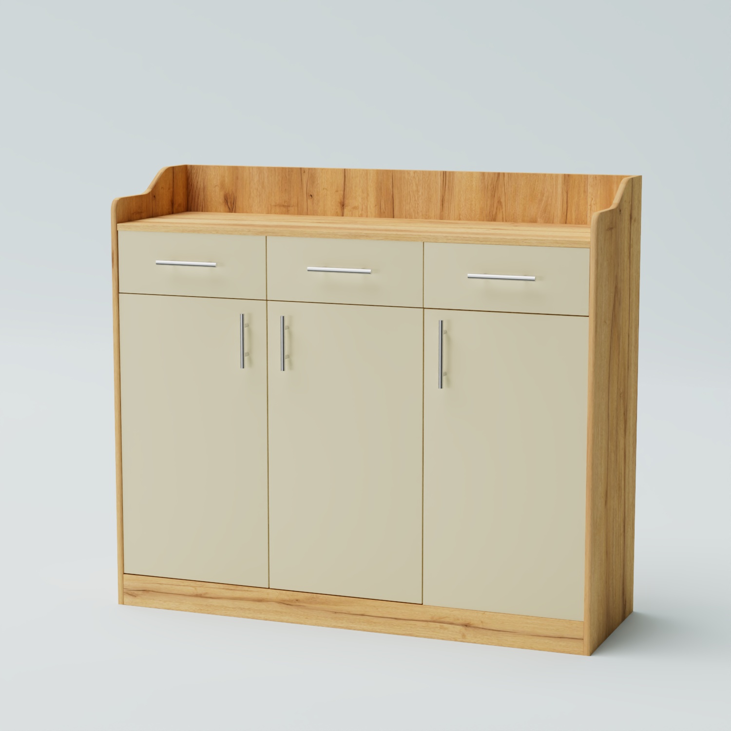 Стойка официанта "Бармен" №8 Дуб Золотистый и Крем Вайс