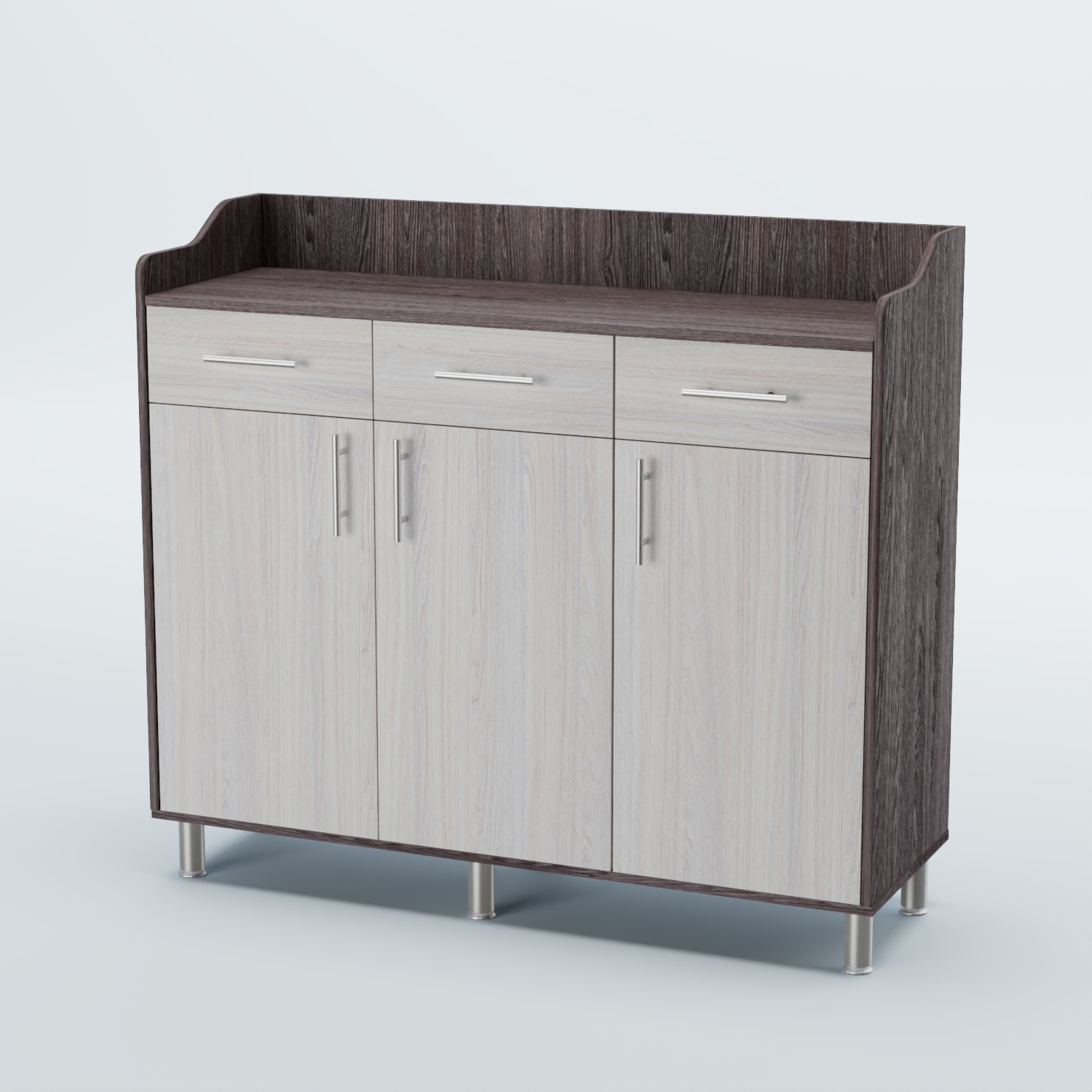 Стойка официанта "Бармен" №8-Н на ножках Ясень Анкор темный + Ясень Анкор светлый