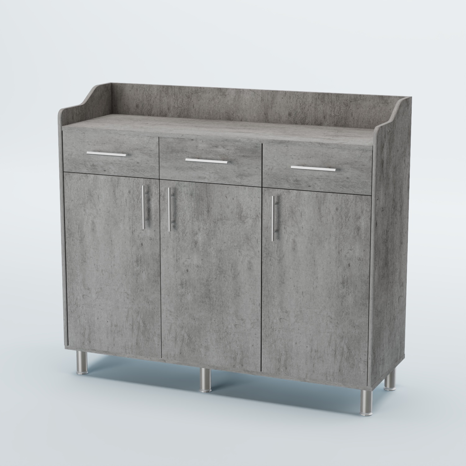 Стойка официанта "Бармен" №8-Н на ножках Бетон Чикаго светло-серый F186 ST9