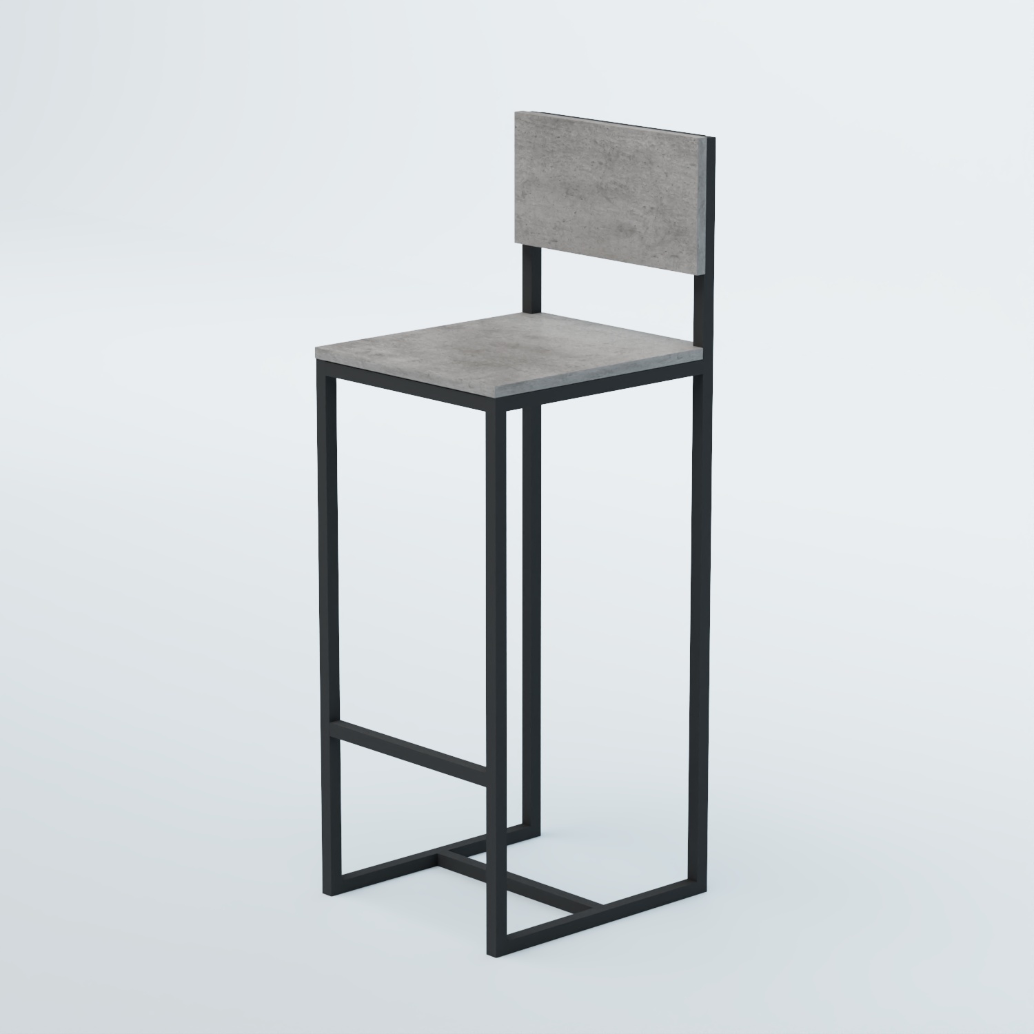 Барный стул "Кофе-брейк" №1 Бетон Чикаго светло-серый F186 ST9