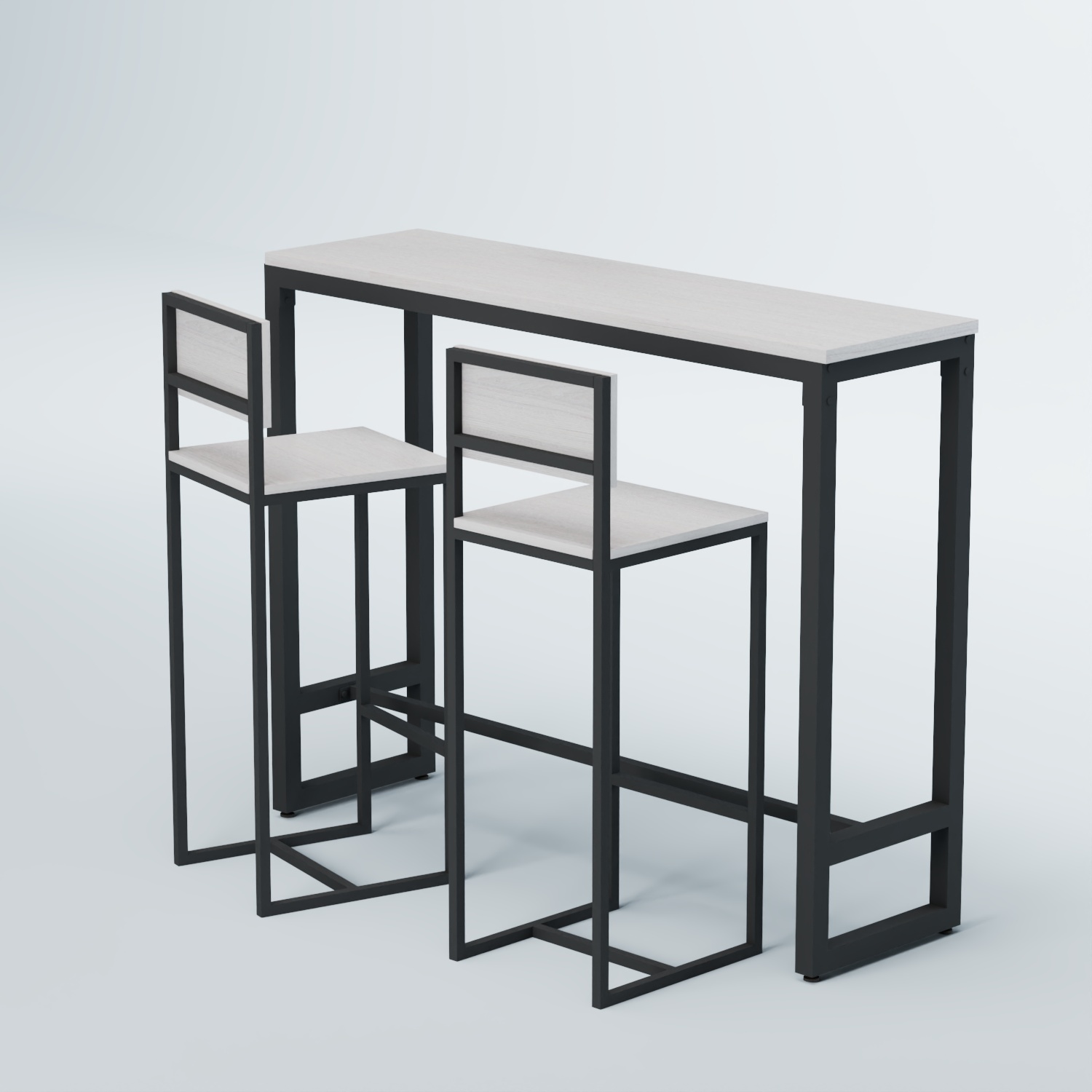 Комплект барный стол "Кофе-брейк" №9 и стулья Ясень Анкор светлый