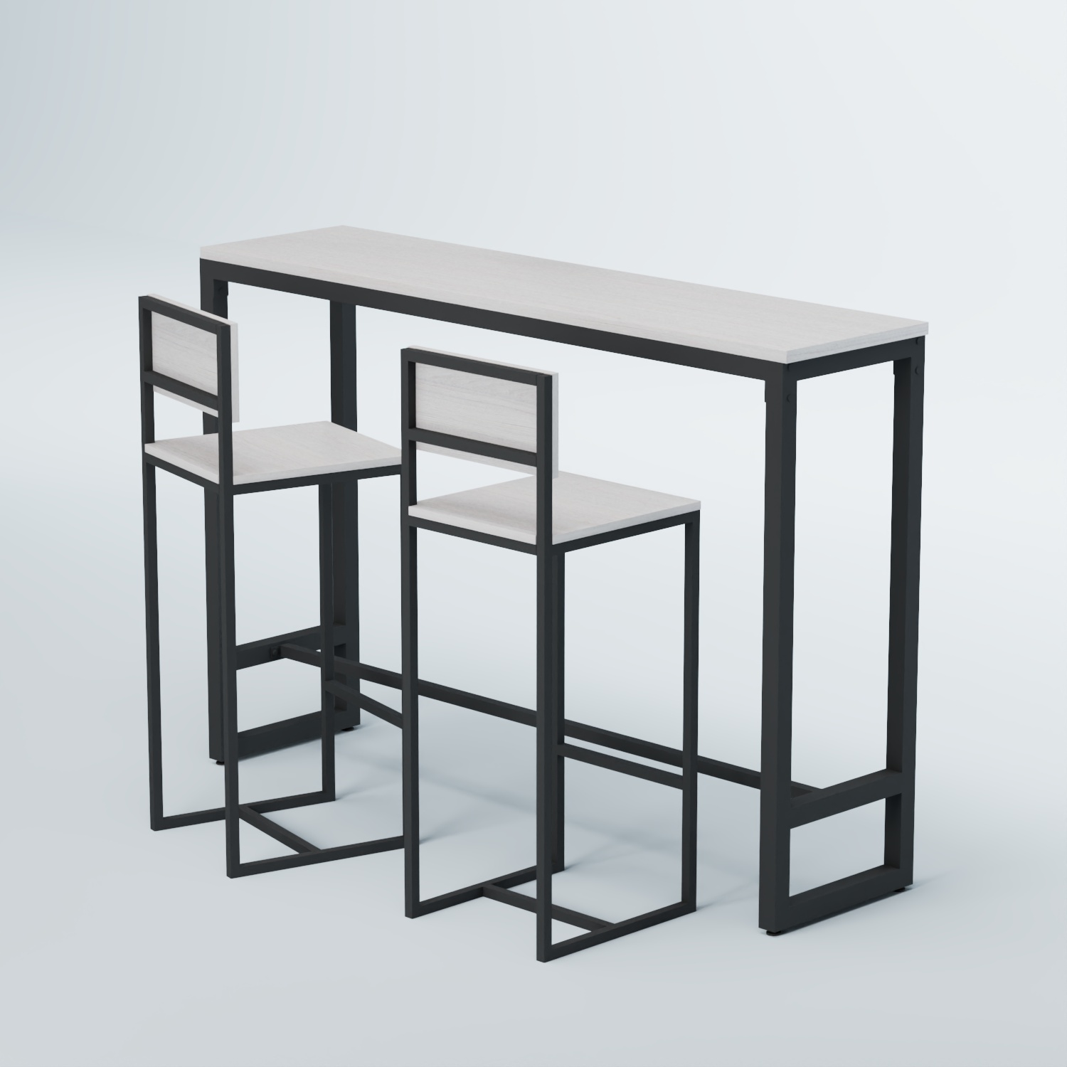 Комплект барный стол "Кофе-брейк" №10 и стулья Ясень Анкор светлый