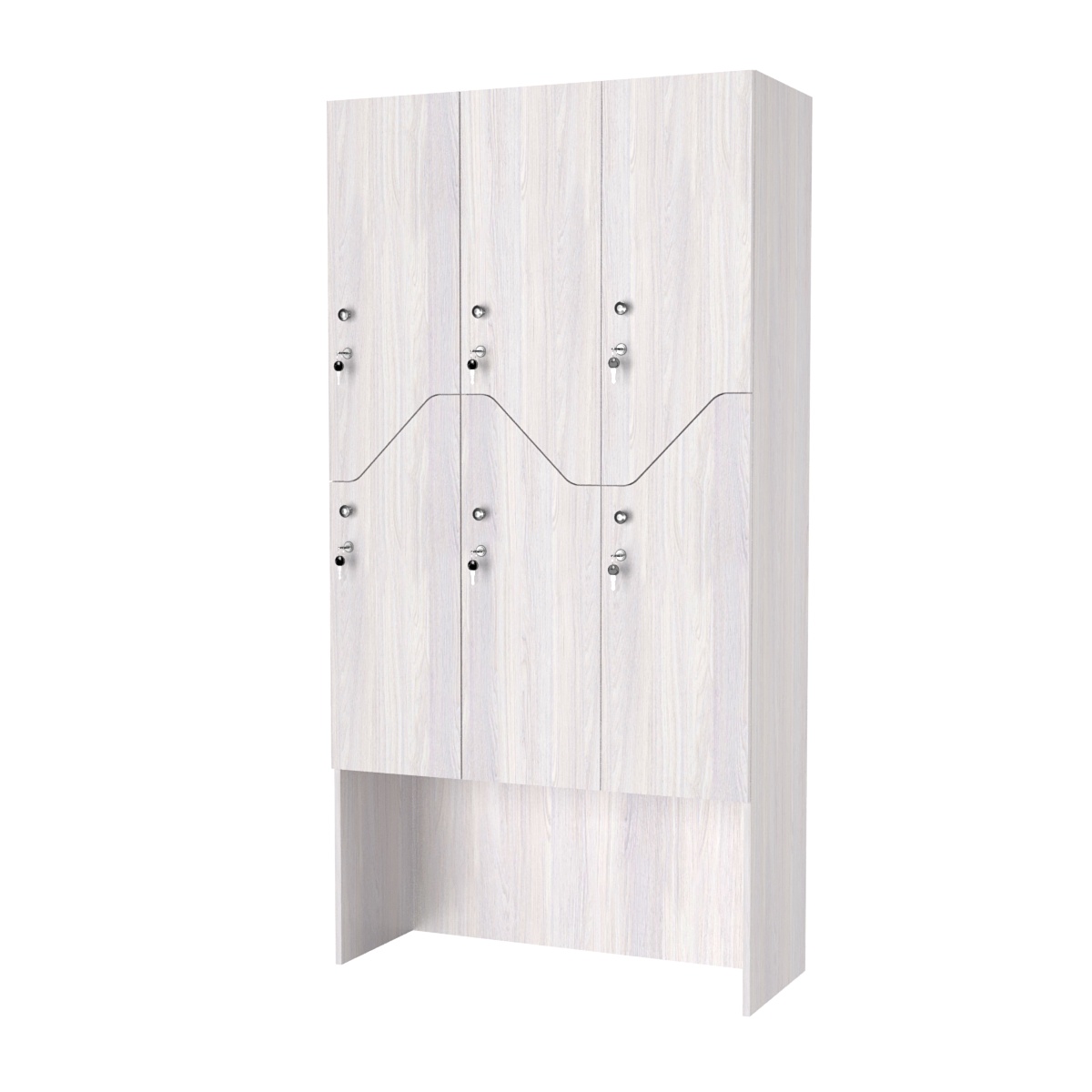 Шкаф для раздевалок СТАНДАРТ-Элегия №3-3Б Ясень Анкор светлый