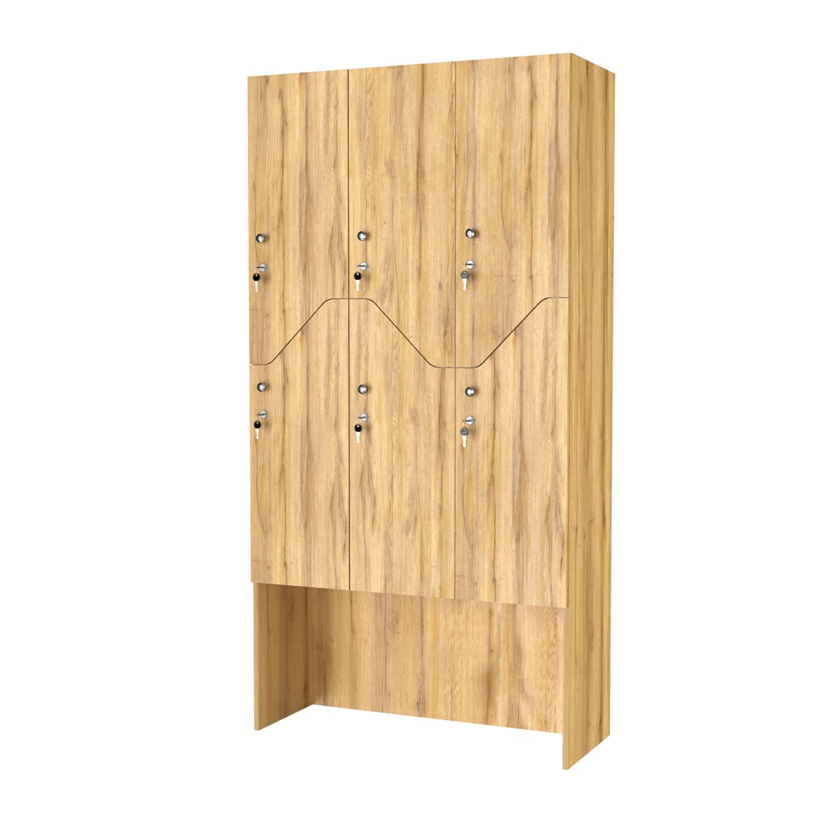 Шкаф для раздевалок СТАНДАРТ-Элегия №3-3Б Дуб Золотистый