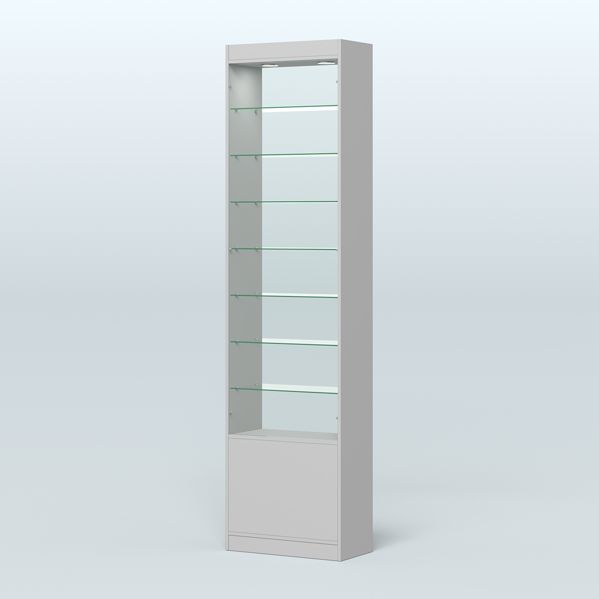 Высокая витрина серии Эконом №304-600 (без дверей) Серый