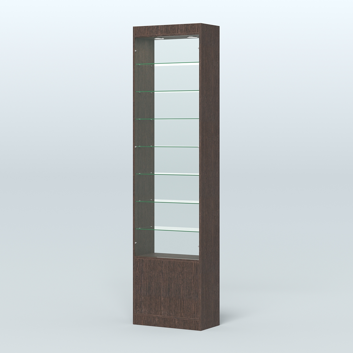 Высокая витрина серии Эконом №304-600 (без дверей) Дуб Венге