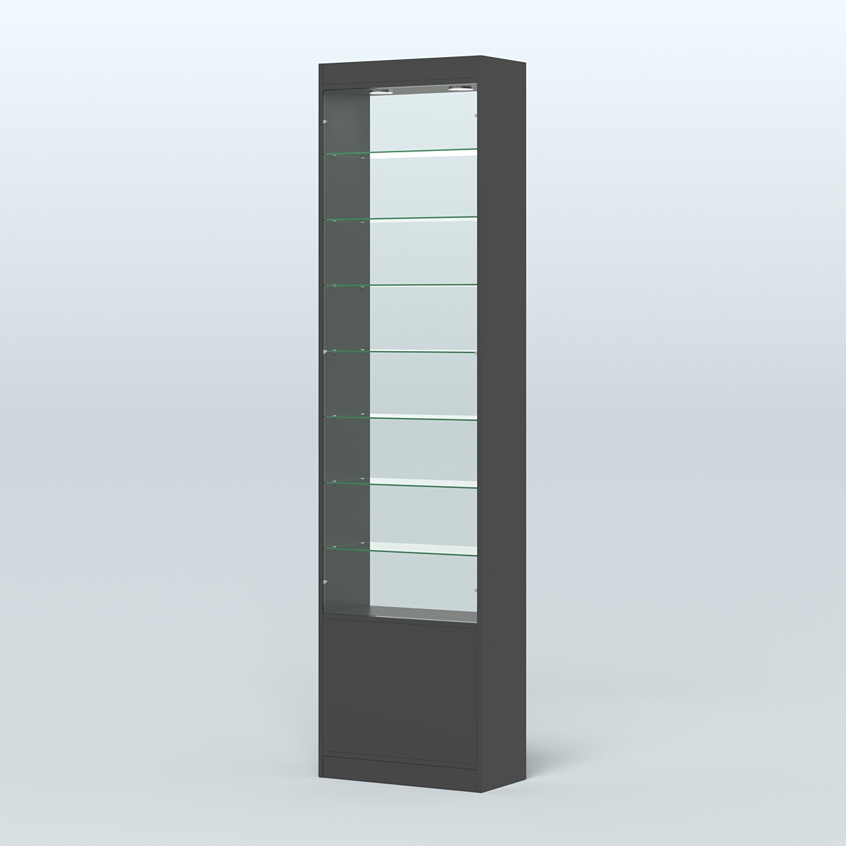 Высокая витрина серии Эконом №304-600 (без дверей) Черный