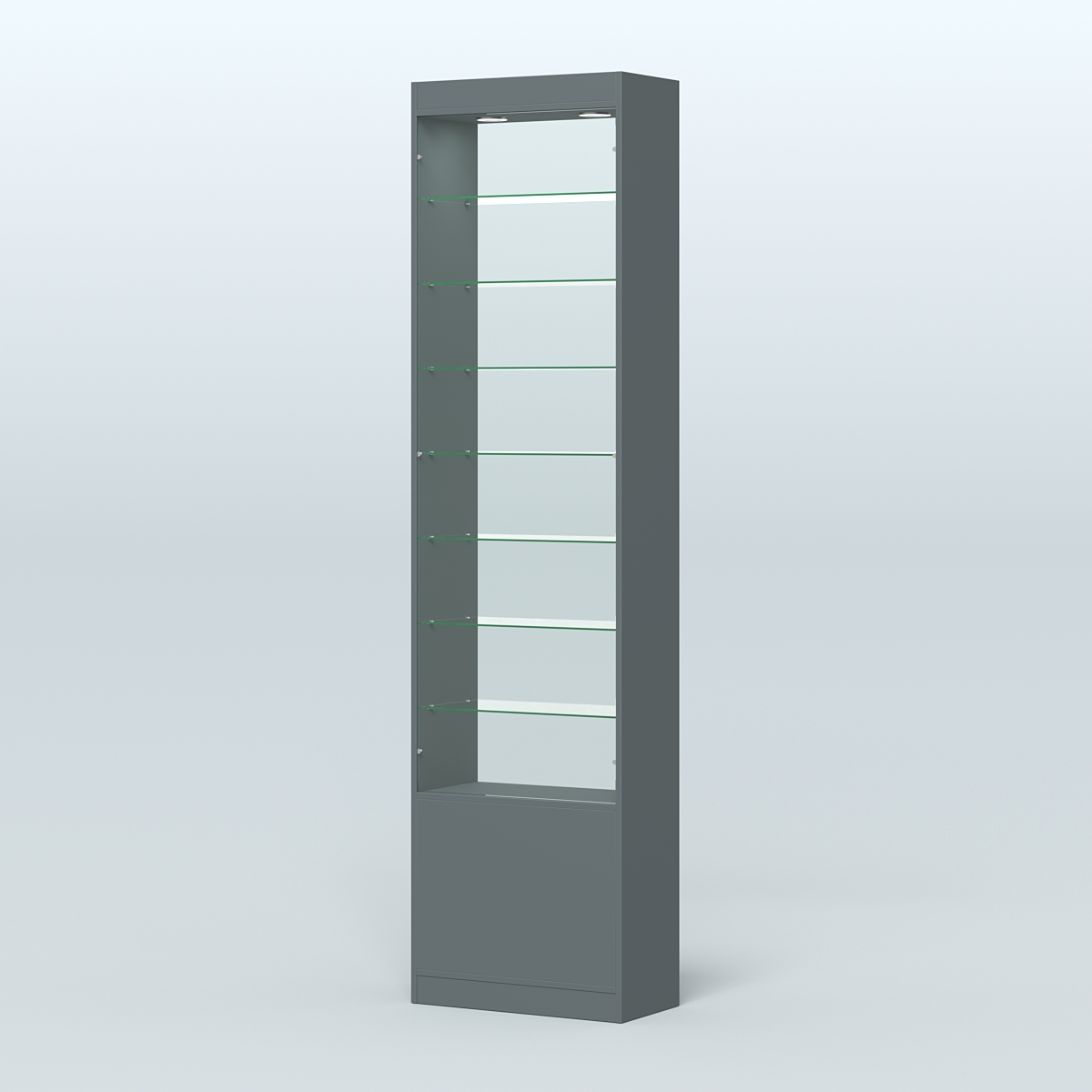 Высокая витрина серии Эконом №304-600 (без дверей) Темно-Серый